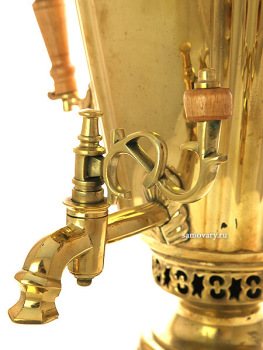 Угольный самовар 5 литров желтый "конус" с цыганскими ручками, произведен Товариществом наследников В.С.Баташева, арт. 480550