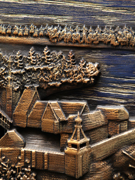 Деревянное настенное панно "Сибирские просторы"