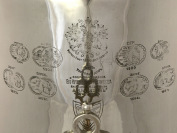 Комбинированный самовар антикварный 8 литров никелированный "цилиндр", произведен в начале XX века на Самоварной Фабрике Баташева с медалями, арт. 320547