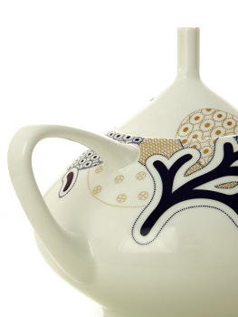Заварочный чайник форма "Купольная", рисунок "Синий узор", Императорский фарфоровый завод