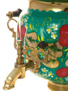 Электрический самовар 3 литра с художественной росписью "Вишня на зеленом фоне" с термовыключателем, арт. 171500