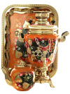 Набор самовар электрический 3 литра с художественной росписью "Глухари" с автоматическим отключением при закипании, арт. 157850к