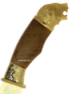 Златоустовский сувенирный нож "Клык" в кожаных ножнах и в подарочном футляре