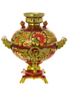 Набор самовар электрический 4 литра с художественной росписью "Кудрина", форма "шар", арт. 121034