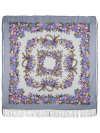 Шерстяной Павлопосадский платок "Рябиновые бусы", 125*125 см, арт. 1193-2