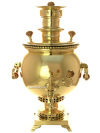 Угольный латунный самовар 5 литров шар с вислыми ручками фабрика Н.Воронцова арт.471720