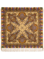 Шерстяной Павлопосадский платок "Мечта хрустальная", 125*125 см, арт. 1683-52 Шерстяной Павлопосадский платок "Мечта хрустальная", 125*125 см, арт. 1683-52
