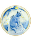 Декоративная тарелка форма "Эллипс", рисунок "В лодке", Год собаки, Императорский фарфоровый завод