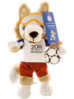 Сувенир Волк Забивака FIFA 2018, мягкий 28 см Сувенир Волк Забивака FIFA 2018, мягкий 28 см