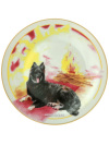 Декоративная тарелка форма "Эллипс", рисунок "У костра", Год собаки, Императорский фарфоровый завод