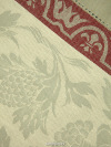 Скатерть бежевая с красными узорами, 150х250, арт. 122