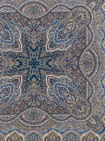 Шерстяной Павлопосадский платок "Ларец самоцветный", 146*146 см, арт. 762-14