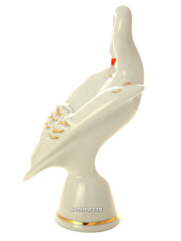 Фарфоровая скульптура Лебедь белый Дулёво