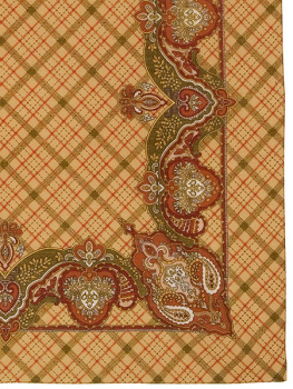 Павлопосадский платок из шерсти "Шотландский напев", 89*89 см, арт. 1001-2