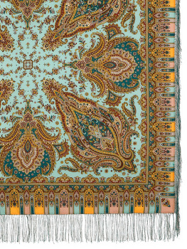 Шерстяной Павлопосадский платок "Мечта хрустальная", 125*125 см, арт. 1683-62