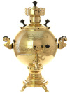 Самовар на дровах 2,5 литра желтый шар, арт. 210523 + труба