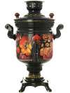 Набор самовар электрический 3 литра с росписью "Жостовские цветы на черном фоне", арт. 110590