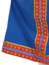 Русский народный костюм детский льняной комплект синий "Забава": сарафан и блузка, 1-6 лет