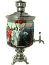 Угольный самовар 7 литров с росписью "Запорожцы" арт. 261234