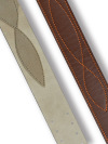 Ремень из кожи коричневый генеральский с пряжкой "ВДВ"