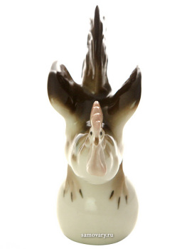 Фарфоровая статуэтка ЛФЗ скульптура "Петух на шаре",  Императорский фарфоровый завод