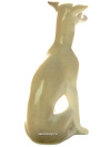 Фарфоровая статуэтка ЛФЗ скульптура "Левретка сидящая Вильма",  Императорский фарфоровый завод