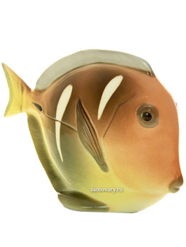 Скульптура "Рыба-диск Желтая" 12,7 см, Императорский фарфоровый завод