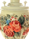 Электрический самовар 3 литра с художественной росписью "Розовые розы на молочном фоне", арт. 103576