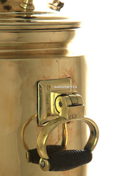 Угольный самовар 4 литра желтый цилиндр с вислыми ручками арт.433717