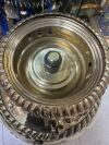 Самовар на дровах 45 литров желтый цилиндр восстановленный