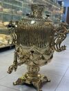Самовар на дровах 45 литров желтый цилиндр восстановленный