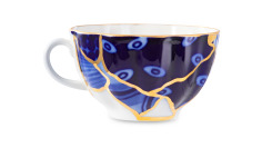 Чашка с блюдцем чайная форма "Тюльпан", рисунок "Байкал 1", Императорский фарфоровый завод