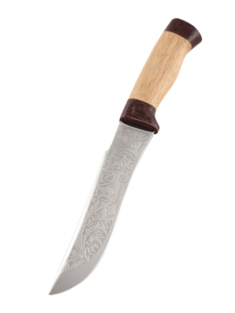 Разделочный кованый нож "Клык" сталь ЭИ-107 (ножны и сумка), Златоуст