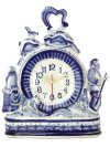 Часы с художественной росписью "Гжель" "Мороз"