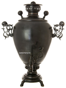 Угольный самовар 5 литров "яйцо" медненный, произведен Торговым домом братьев Шемариных в Тулъ, арт. 479596