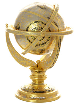 Сувенирный глобус позолоченный в подарочной коробке, Златоуст