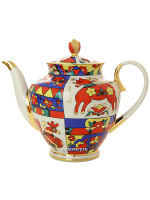 Чайник заварочный форма "Весенняя" рисунок "Народные узоры", Императорский фарфоровый завод