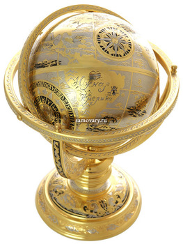 Сувенирный глобус позолоченный в подарочной коробке, Златоуст