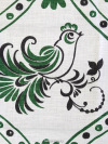 Салфетка "Птица", зеленая с кружевом, 30х30, Артель