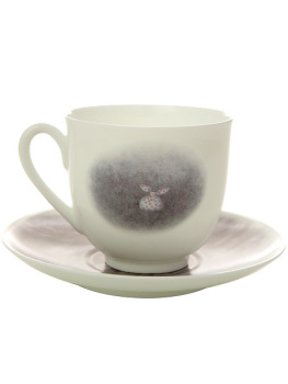 Подарочный набор: кофейная чашка с блюдцем, форма "Ландыш", рисунок "Дерево. Ежик в тумане", Императорский фарфоровый завод