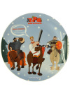 Тарелка декоративная форма "Эллипс" рисунок "Три богатыря. Зима", Императорский фарфоровый завод