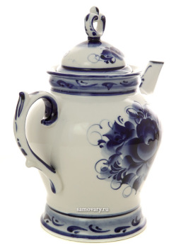 Чайник керамический с художественной росписью "Гжель" "Юность"