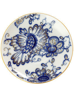 Чашка с блюдцем чайная форма "Шатровая", рисунок "Поющий сад", Императорский фарфоровый завод