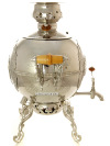 Комбинированный самовар 5 литров никелированный "шар-паук" "Метелица", Штамп, Тула, арт. 310211