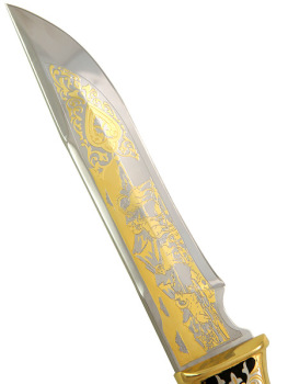 Сувенирный нож "Златоуст" в кожаных ножнах