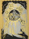 Позолоченная фляжка с гравюрой "Сварог" Златоуст 