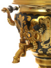 Электрический самовар 2 литра с росписью "Золотые цветы на черном фоне", арт. 131399