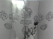 Комбинированный самовар антикварный 8 литров никелированный "цилиндр" с медалями, произведен  Товариществом Торгового Дома братьев Шемариных в Туле в начале XX века, арт. 320555
