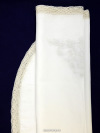 Комплект столового белья белый - лен с вышивкой Вологодским кружевом, арт. 0нхп-523