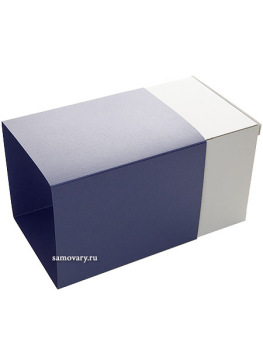 Подарочная картонная синяя коробка